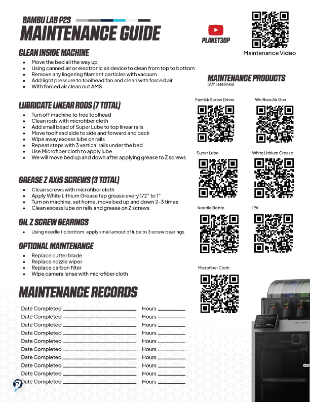 P2S Maintenance Quick Guide