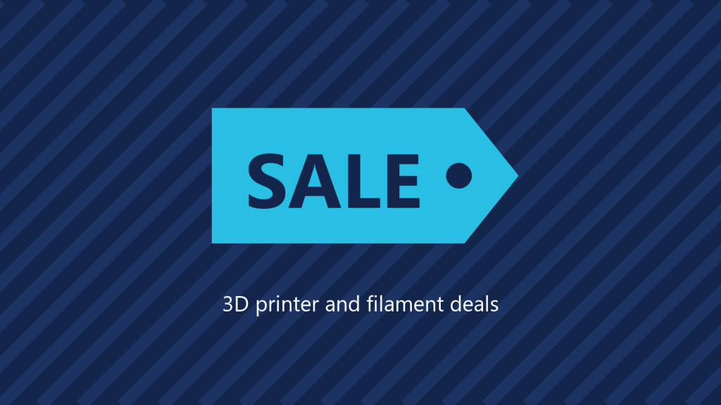 Sale price tag on a Planet 3DP navy background