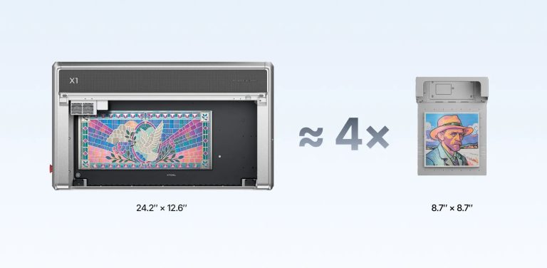 xTool’s comparison graphic for color metal engraving on the X1